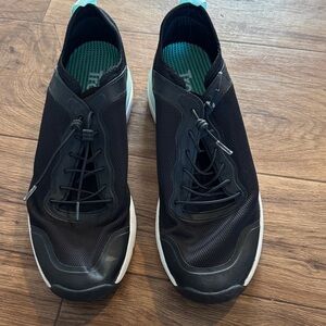 Men's Black and Teal Sneakers